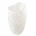Vase Dally L, glass, white, H28cm, D21cm