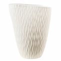 Vase Dally M, glass, white, H23cm, D19cm