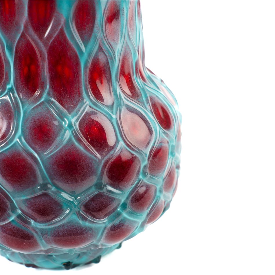 Vase Deli Blue, glass, H21cm, D18cm