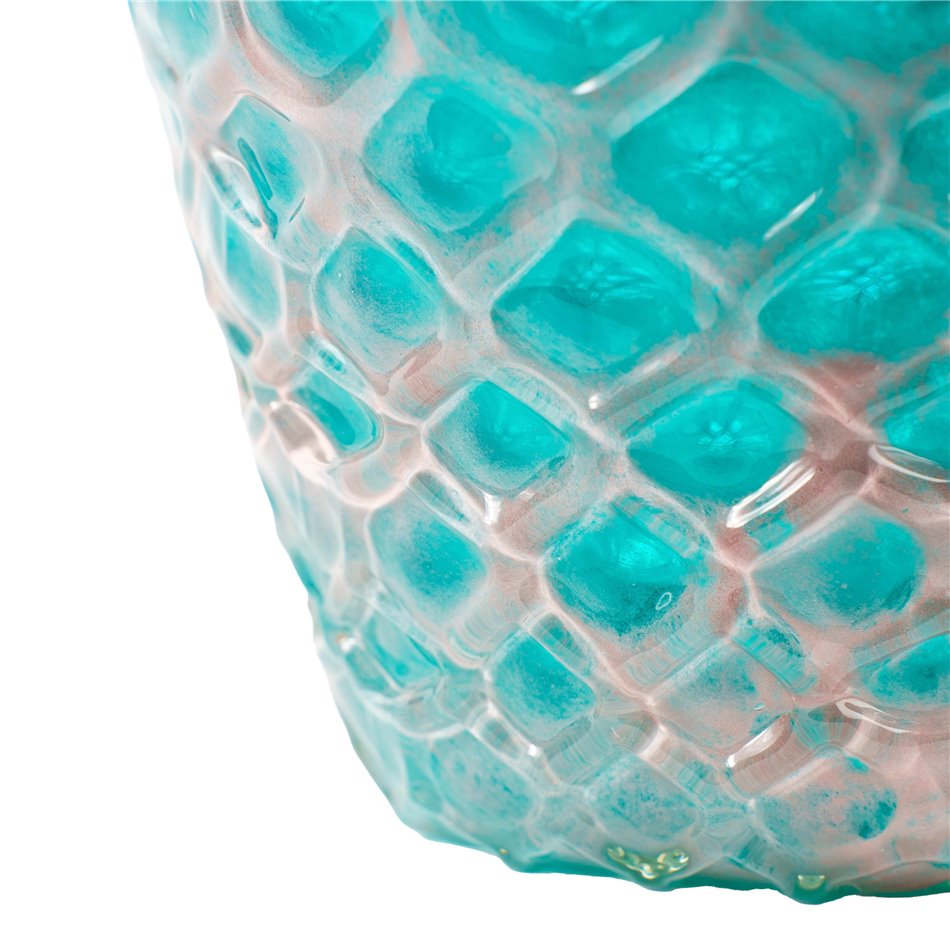 Vase Deli Turq, glass, H27cm, D17cm