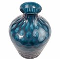 Vase Delian, glass, blue, H30cm, D21cm