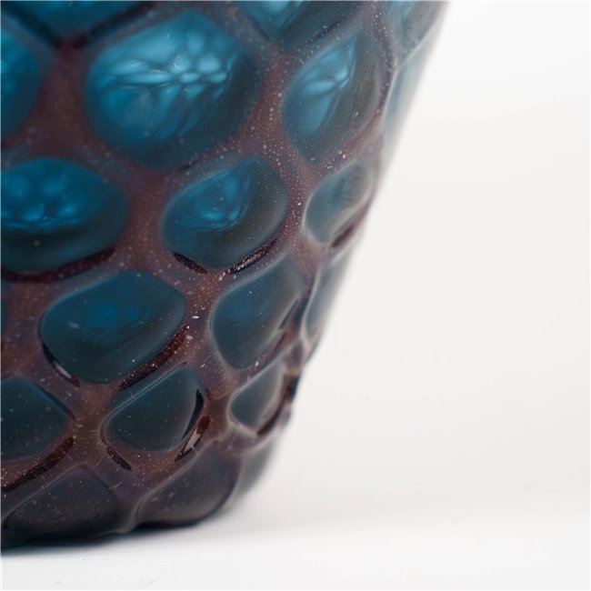 Vase Delian, glass, blue, H30cm, D21cm