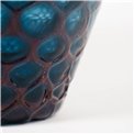 Vase Delian, glass, blue, H30cm, D21cm