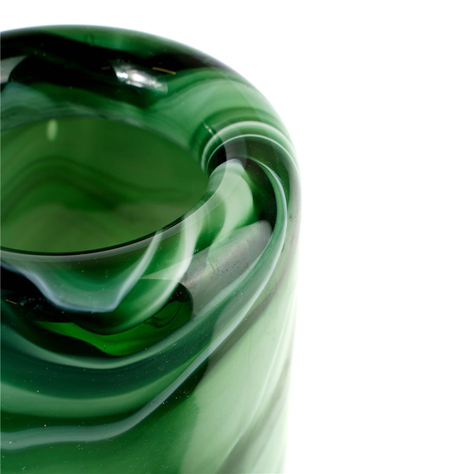 Vase Doria L, glass, green, H33.5cm, D17.5cm