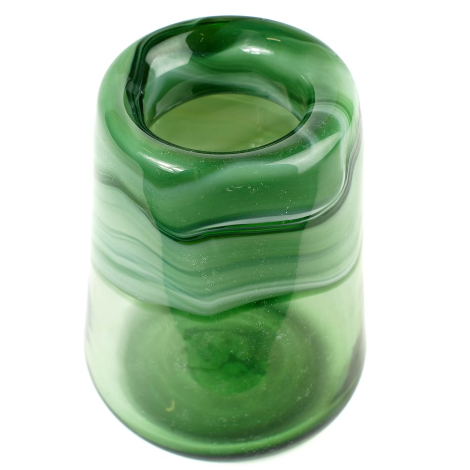 Vase Doria M, glass, green, H27cm, D19.5cm
