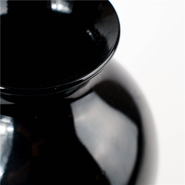 Vase Dorn, glass, black/brown, H33cm, D17cm