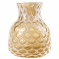 Vase Douze, glass, beige, H27cm, D23cm