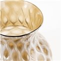 Vase Douze, glass, beige, H27cm, D23cm