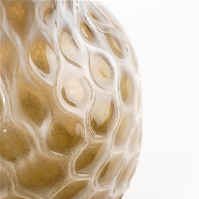 Vase Douze, glass, beige, H27cm, D23cm