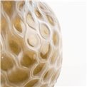 Vase Douze, glass, beige, H27cm, D23cm
