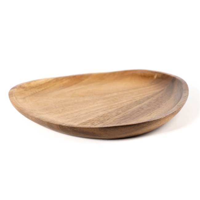Acacia wood plate Friolla, H2cm, D20cm