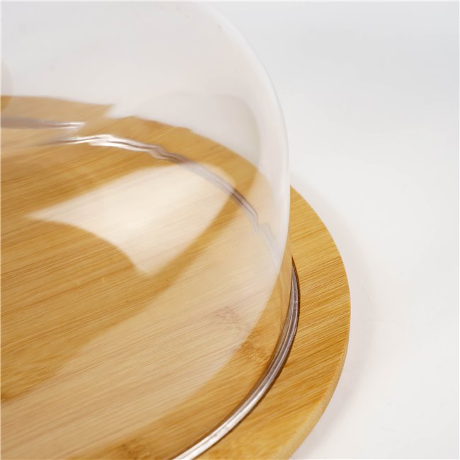 Bamboo plate Frilele w lid, H15.5cm, D30cm