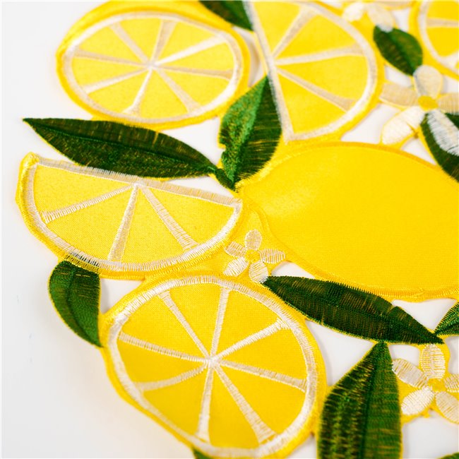 Placemat Pagonda, yellow/green, D35cm