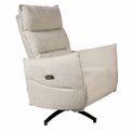 Electric recliner Amandy Kansas 4 natural K, 2 motors, cream, rotatable 360 degrees, H74-110x76x90-158cm, seat height 40-51cm