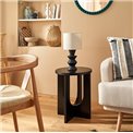 Side table Bloom, MDF, black, D40cm H50,5cm 