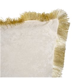 Decorative pillow Jumis, ivory, velvet, 50x50cm