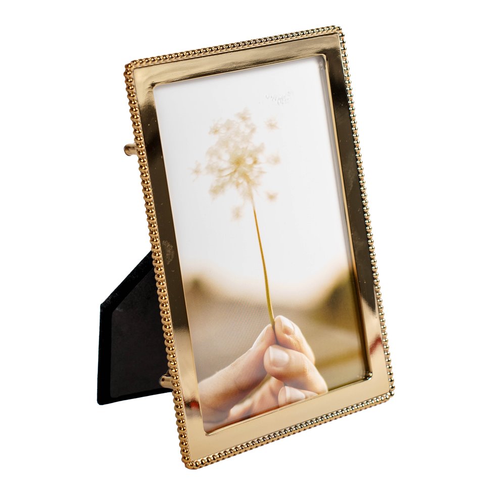 Photo frame Kaira, gold color, 10x15cm photograph, H17x12x10cm