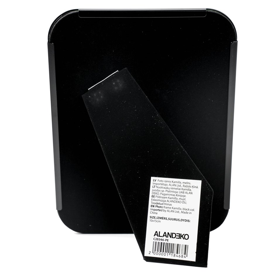 Photo frame Kamilla, black, 10x15cm photograph, H19.5x14.5x9cm