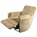 Electric recliner/rocking chair Hoka 02, light brown, rotatable 180 degrees, H89-106x101x98-168cm, seat height 50-57cm