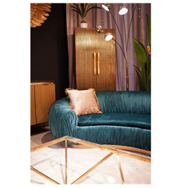 Decorative cushion Cannes Powder, beige, velvet, 45x45cm