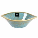 Aperitivo bowl Scratch, brown/blue, porcelain, 15x11.7cm H4.4cm