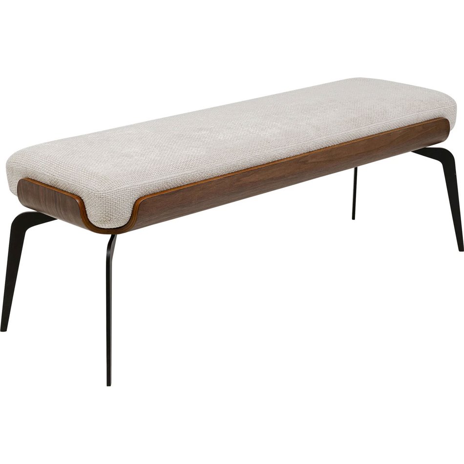 Bench Marc, brown/light beige, H50x140x45cm