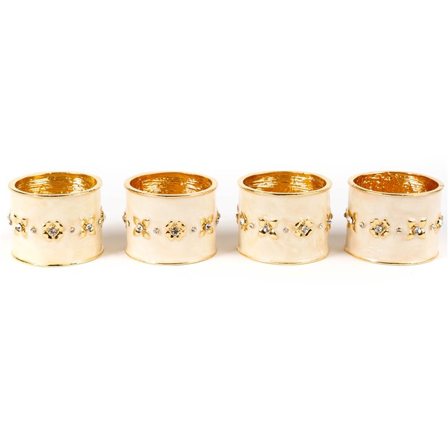 Napkin ring Palencija set of 4, H3.5cm, D4cm