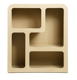 Etagere Soleya 4 medium beige, MDF, H85x75x30cm