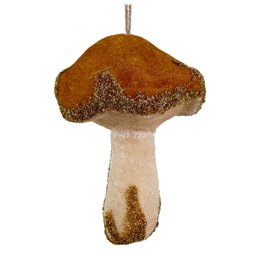 Christmas decor Glass candy lined frost.w/col.leav, H10x7x7cm