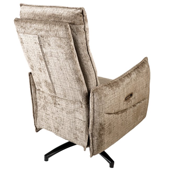 Electric recliner Amandy cremona-24 K, 2 motors, brown, rotatable 360 degrees, H74-110x76x90-158cm, seat height 40-51cm