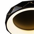 Ceiling lamp Ruidera black, H12cm, D50cm, LED 28.8W, 3000K, 2300lm