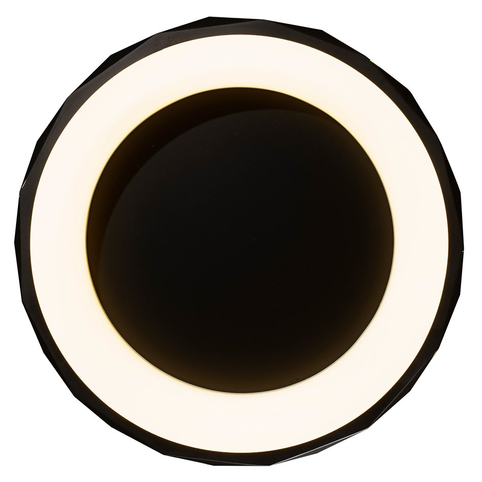 Ceiling lamp Ruidera black, H12cm, D50cm, LED 28.8W, 3000K, 2300lm