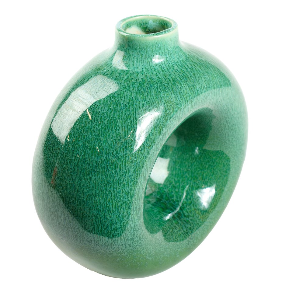 Vase Basilio green, porcelain, H18x9x19cm