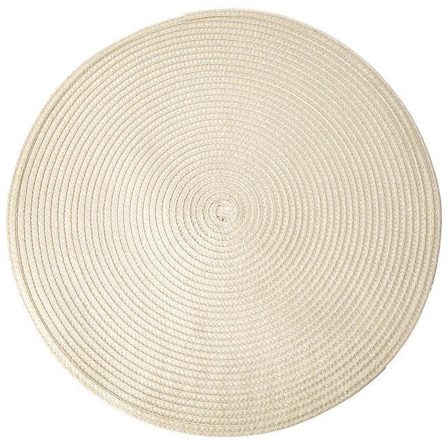 Placemat BRAID ROUND, beige, D38cm
