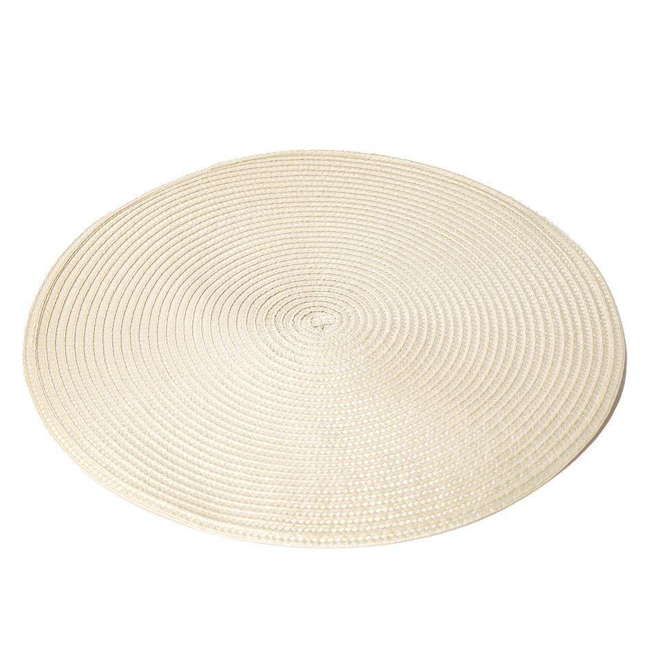 Placemat BRAID ROUND, beige, D38cm