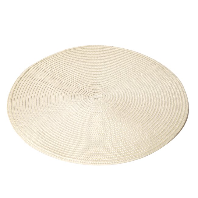 Placemat BRAID ROUND, beige, D38cm