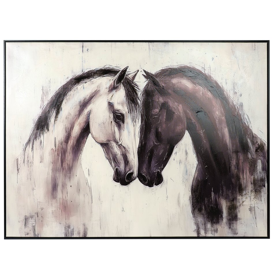 Canva Black and white horses, 120x90cm