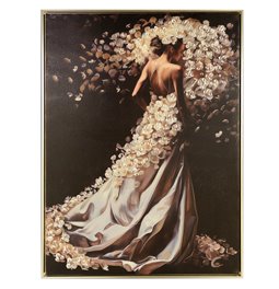 Canva Lady in white, 120x90x4cm