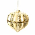 X-mas decor cream hanging, 10x10x10cm