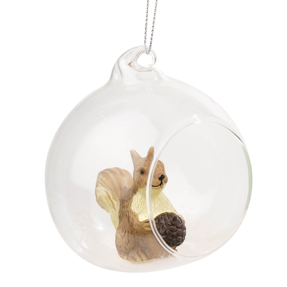 Ёлочное украшение Ball open with decor inside, 8x8x8cm