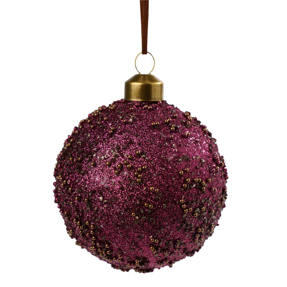 Ёлочное украшение Ball, burgundy, 8cm
