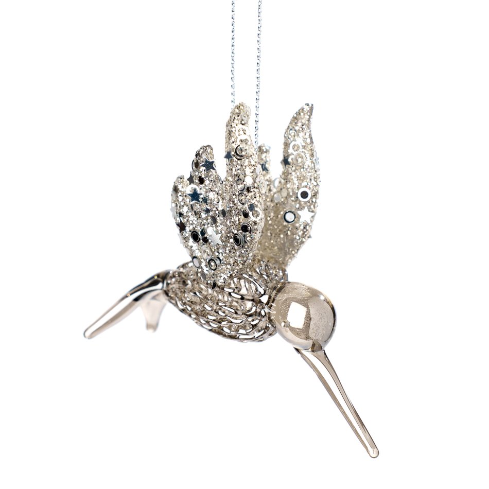 Christmas tree ornament Bird,  6x8cm