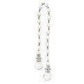 X-mas decor BEAD CHAIN clear/silver, 48cm