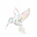 X-mas decor HUMMINGBIRD clear, 7.9 x 8x 8.9 cm