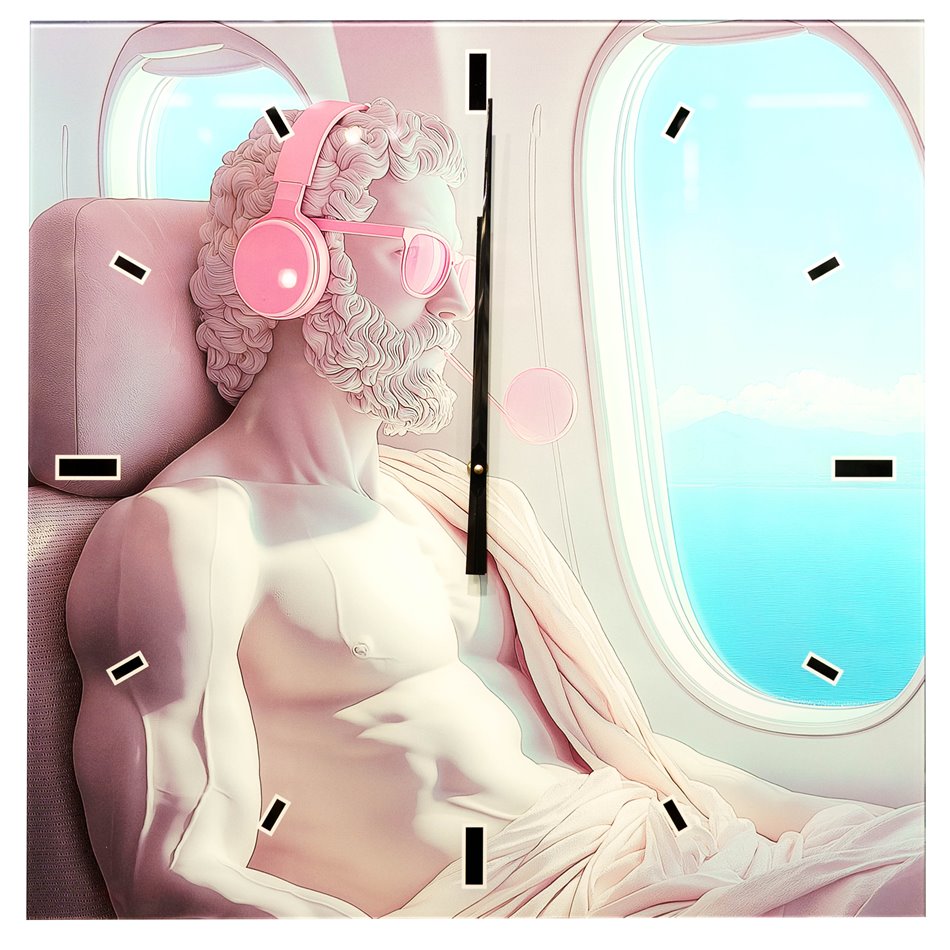 Настенные часы - картина Flight in a dream, 60x60cm