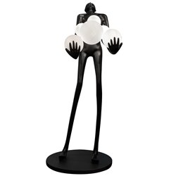 Floor lamp Rammus II black, H180x80x60cm, E27x6 40W(MAX)