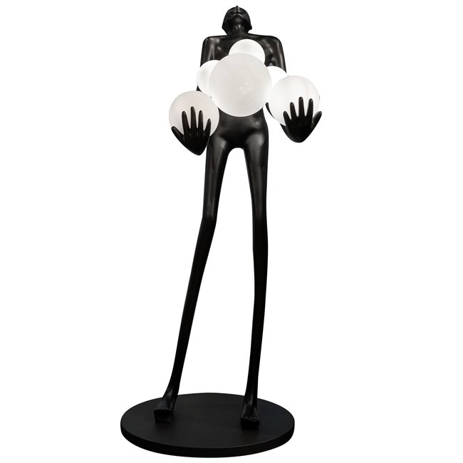 Floor lamp Rammus II black, H180x80x60cm, E27x6 40W(MAX)