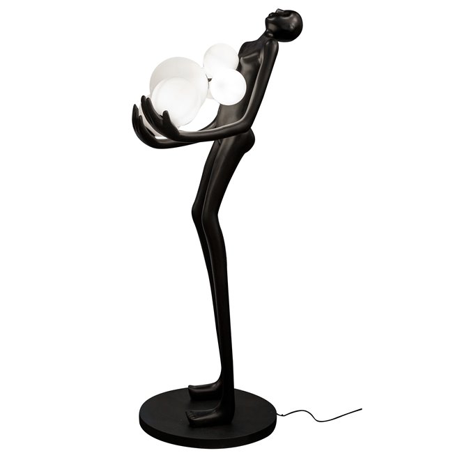 Floor lamp Rammus II black, H180x80x60cm, E27x6 40W(MAX)