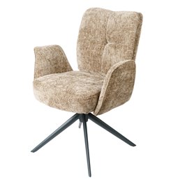 Dining chair Fiorentino 39, rotatable 360 degrees, brown,  H88x66x63cm, seat height 48.5cm