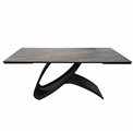 Extendable dining table Faberg, metal/glass/ceramic, 180-260x95cm H76cm